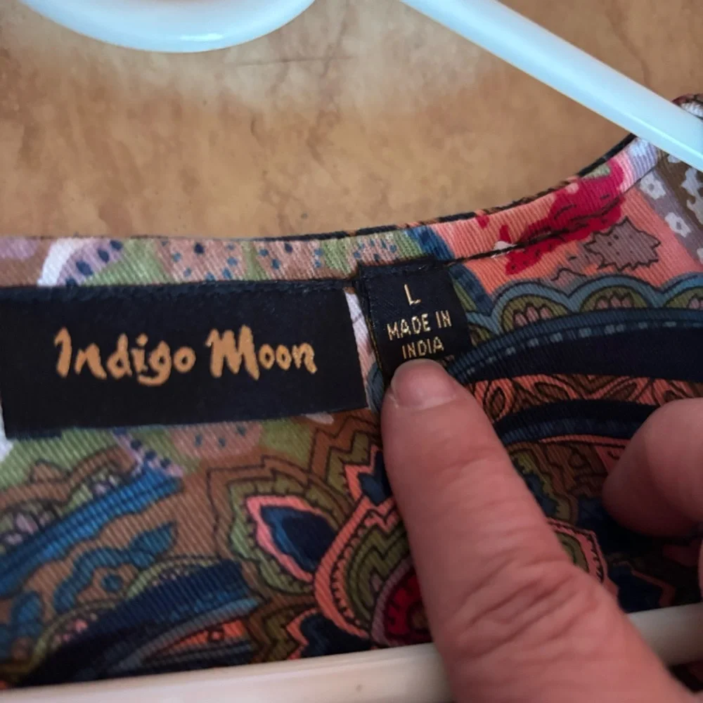 Indigo Moon Women Tapestry beaded  Embroidered Jacket Sz L Art to Work Retro